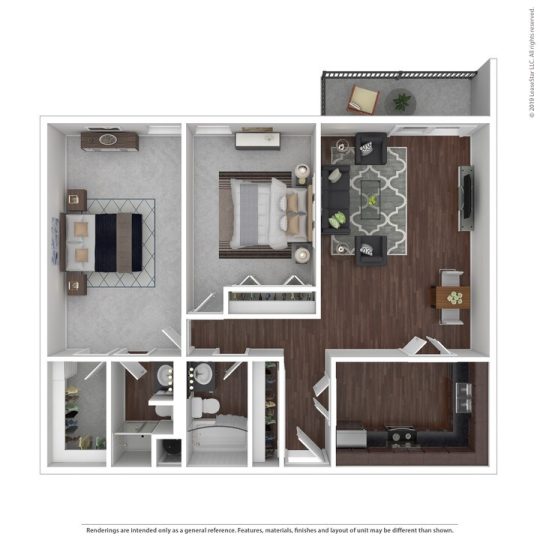 Edgewater Floor Plan 2 Bedroom 2 Bed 2 Bath 1000 sqft